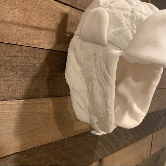 Fabletics Women's Quilted Aviator Hat in Egret White - Picture 6 of 12